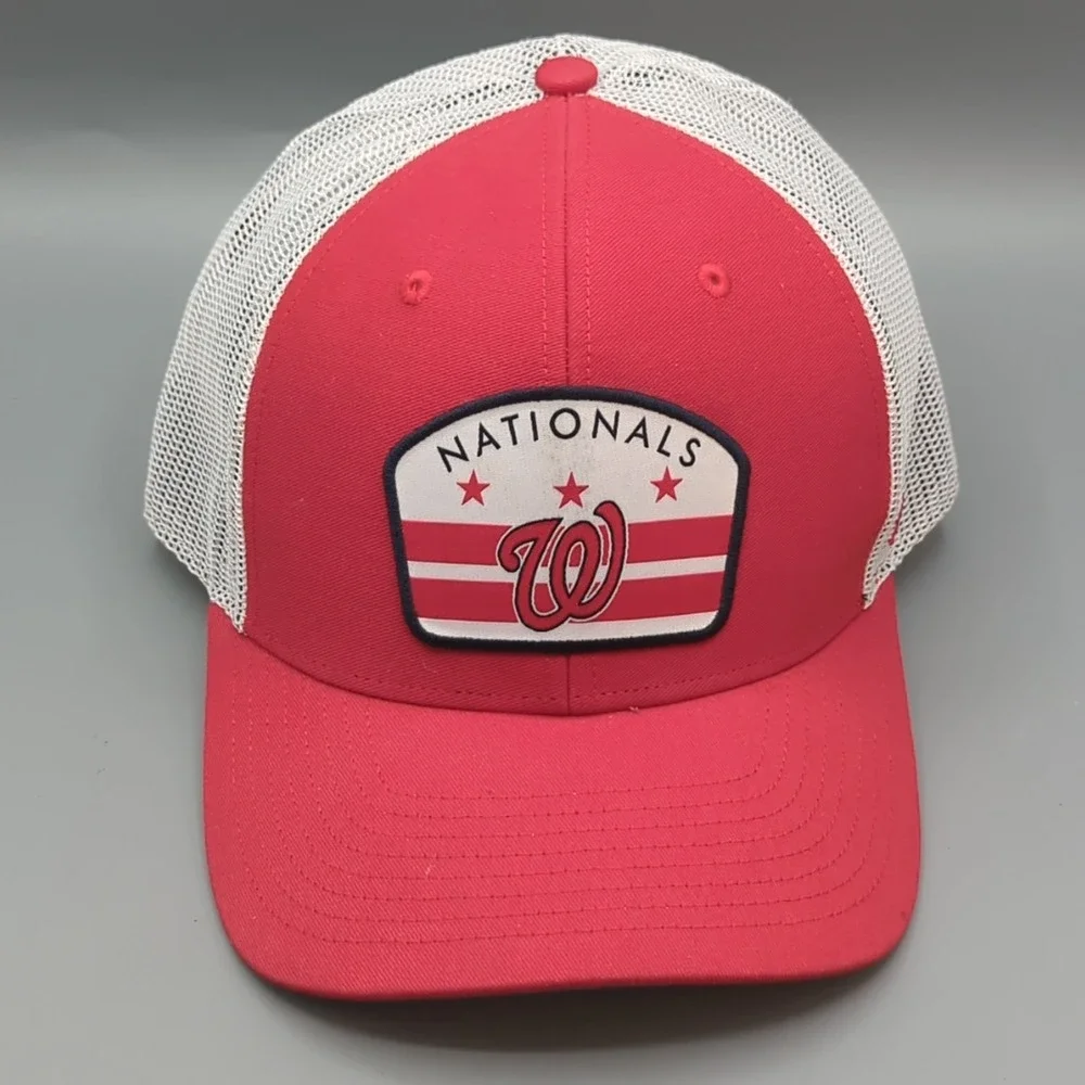 Washington Nationals Hat Cap Snapback Red White Trucker '47 Baseball Mens OSFA